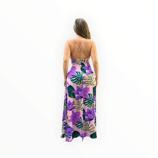 Floral Maxi Romper Dress with Hidden Shorts — Leyva’s