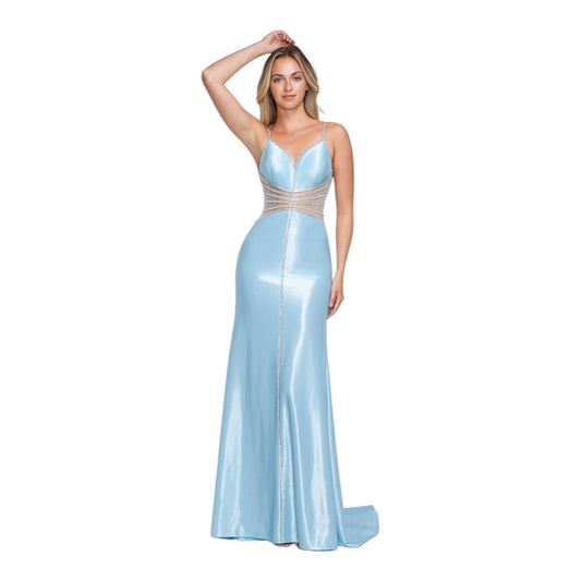 Jeweled Sweetheart Heavy Sateen Long Formal Dress – Lenovia